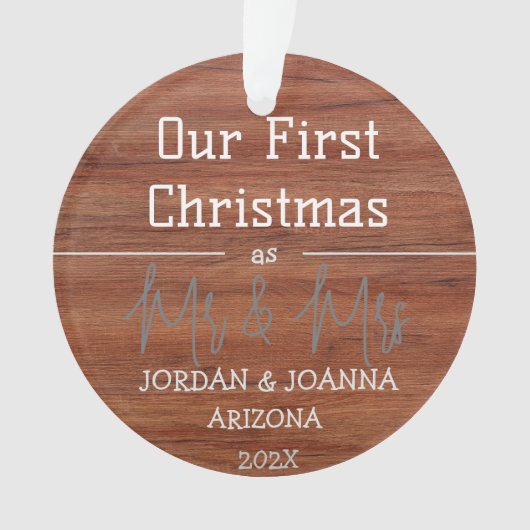 Unser erstes Weihnachtsbaumholz von Mr. und Mrs. Ornament (Vorderseite)