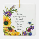 Unser erstes Weihnachtsblumenangebot Keramikornament (Rückseite)