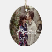 Unser erstes Weihnachtscouchdekor mit Foto Keramik Ornament (Rechts)