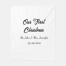 Unser erstes Weihnachtsdatum - Herr und Frau - Fleecedecke