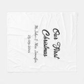 Unser erstes Weihnachtsdatum - Herr und Frau - Fleecedecke (Vorderseite (Horizontal))