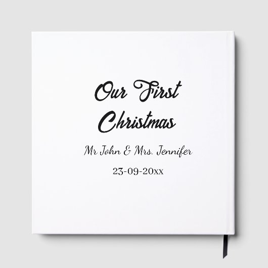 Unser erstes Weihnachtsdatum - Herr und Frau - Gästebuch (Rückseite)