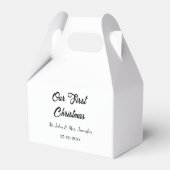 Unser erstes Weihnachtsdatum - Herr und Frau - Geschenkschachtel (Rückseite)
