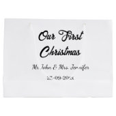 Unser erstes Weihnachtsdatum - Herr und Frau - Große Geschenktüte (Rückseite)