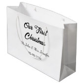 Unser erstes Weihnachtsdatum - Herr und Frau - Große Geschenktüte (Rückseite Schrägansicht)