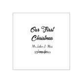 Unser erstes Weihnachtsdatum - Herr und Frau - Gummistempel (Prägung)