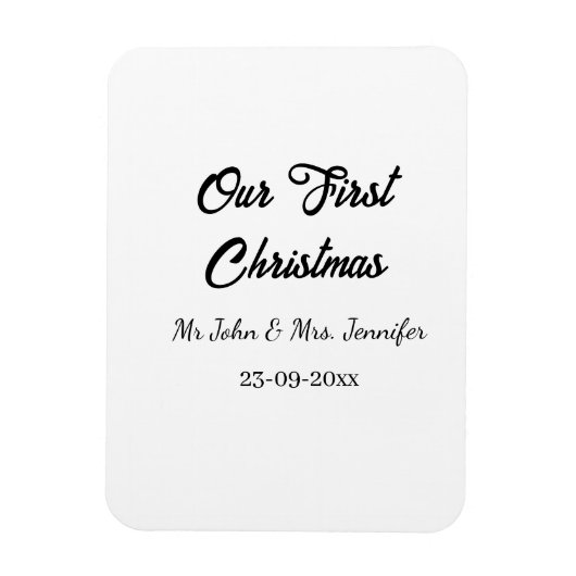 Unser erstes Weihnachtsdatum - Herr und Frau - Magnet (Vertikal)