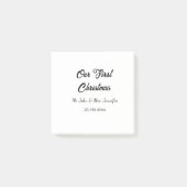 Unser erstes Weihnachtsdatum - Herr und Frau - Post-it Klebezettel (Vorderseite)