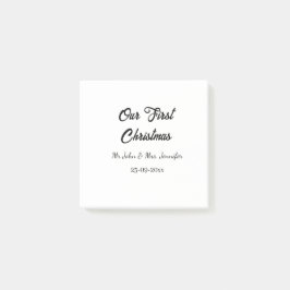 Unser erstes Weihnachtsdatum - Herr und Frau - Post-it Klebezettel