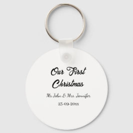 Unser erstes Weihnachtsdatum - Herr und Frau - Schlüsselanhänger