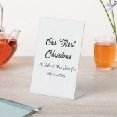 Unser erstes Weihnachtsdatum - Herr und Frau - Sockelschild (In SItu)