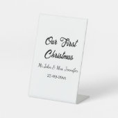 Unser erstes Weihnachtsdatum - Herr und Frau - Sockelschild (Vorderseite)