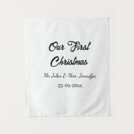 Unser erstes Weihnachtsdatum - Herr und Frau - Wandteppich