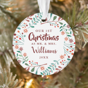 Unser erstes Weihnachtsferien-Blumen-Foto für Mr.  Ornament