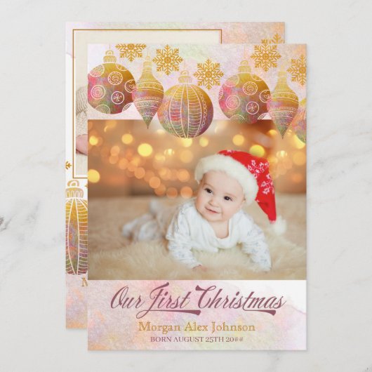 Unser erstes Weihnachtsfest 3 Foto Weihnachtsgesch Ankündigung (Vorne/Hinten)