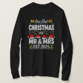 Unser erstes Weihnachtsfest als Mr. & Mrs. 2024 Ve T-Shirt (Design vorne)