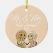 Unser erstes Weihnachtsfest als Mr. & Mrs. Niedlic Keramik Ornament (Vorne)