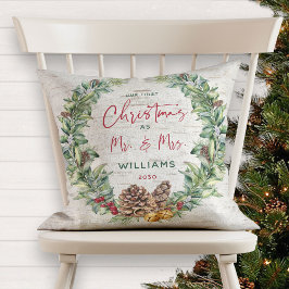 Unser erstes Weihnachtsfest als Mr. & Mrs. Pine Wr Kissen