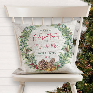 Unser erstes Weihnachtsfest als Mr. & Mrs. Pine Wr Kissen