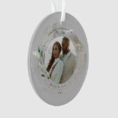 Unser erstes Weihnachtsfest als Mr.&Mrs. Silver &  Ornament (Vorderseite)