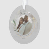 Unser erstes Weihnachtsfest als Mr.&Mrs. Silver &  Ornament (Vorderseite)