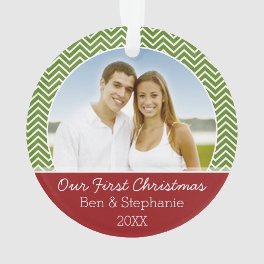 Unser erstes Weihnachtsfest - doppelseitig Ornament (Rückseite)