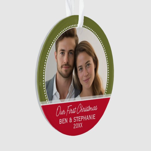 Unser erstes Weihnachtsfest - doppelseitig Ornament (Vorderseite)