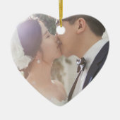 Unser erstes Weihnachtsfest-Foto Keramik Ornament (Vorne)