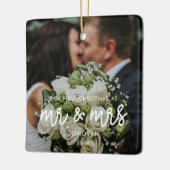 Unser erstes Weihnachtsfest-Foto Keramikornament (Links)