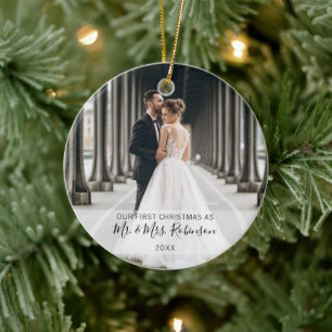 Unser erstes Weihnachtsfest-Foto neu Keramik Ornament