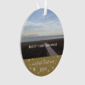 Unser erstes Weihnachtsfest-Foto Ornament (Vorderseite)