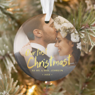 Unser erstes Weihnachtsfest - Foto Wedding Ornament