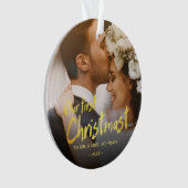 Unser erstes Weihnachtsfest - Foto Wedding Ornament (Vorderseite)