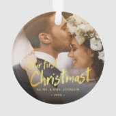 Unser erstes Weihnachtsfest - Foto Wedding Ornament (Rückseite)