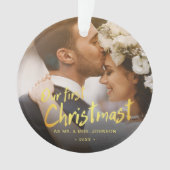 Unser erstes Weihnachtsfest - Foto Wedding Ornament (Vorderseite)