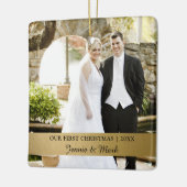 Unser erstes Weihnachtsfest, Gold Wedding Foto Kee Keramikornament (Links)