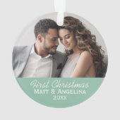 Unser erstes Weihnachtsfest - Hochzeit oder Verlob Ornament (Rückseite)