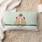 Unser erstes Weihnachtsfest-Hunde mit individuelle Lendenkissen (Decke)