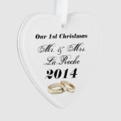 Unser erstes Weihnachtsfest individualisierbar Mr. Ornament (Vorderseite)