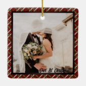 Unser erstes Weihnachtsfest, maßgeschneidertes Fot Keramikornament (Rückseite)