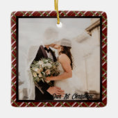 Unser erstes Weihnachtsfest, maßgeschneidertes Fot Keramikornament (Vorderseite)