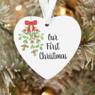 Unser erstes Weihnachtsfest Mistletoe Romantische Ornament