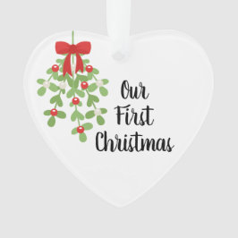 Unser erstes Weihnachtsfest Mistletoe Romantische Ornament