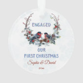 Unser erstes Weihnachtsfest mit Bullfinen Ornament (Rückseite)