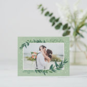 Unser erstes Weihnachtsfest - Modernes botanisches Feiertagspostkarte (Stehend Vorderseite)