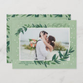 Unser erstes Weihnachtsfest - Modernes botanisches Feiertagspostkarte (Vorne/Hinten)