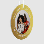 Unser erstes Weihnachtsfest - Mr. and Mrs. Gold Mo Ornament (Vorderseite)