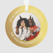 Unser erstes Weihnachtsfest - Mr. and Mrs. Gold Mo Ornament (Rückseite)