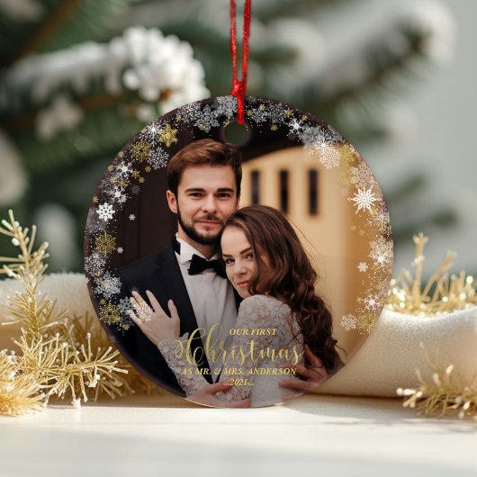 Unser erstes Weihnachtsfest - Mr. Gilded Couple Fo Ornament