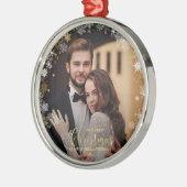 Unser erstes Weihnachtsfest - Mr. Gilded Couple Fo Ornament Aus Metall (Links)